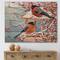 Designart - Two Tits Sit On A Snow-Covered Branch - Traditional Print on Natural Pine Wood